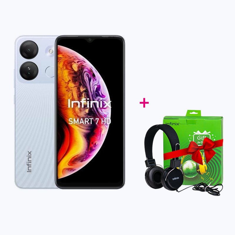 Infinix Smart 7 HD X6516 - 64 Go - 2 Go RAM + Casque INFINIX Gift