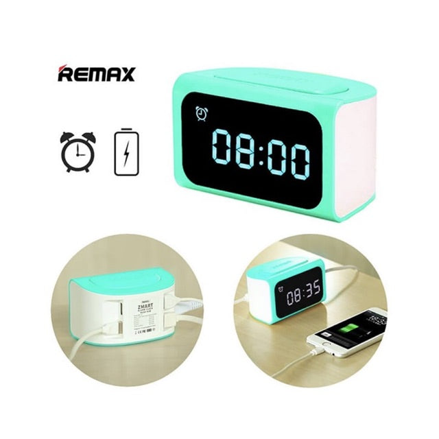 Réveil Numérique LED Avec 4 Adaptateurs De Charge USB REMAX RM-C05