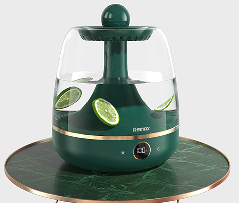 Humidificateur & Diffuseur à vapeur d'huiles essentielles 1.6L Vert RT-A700 Remax