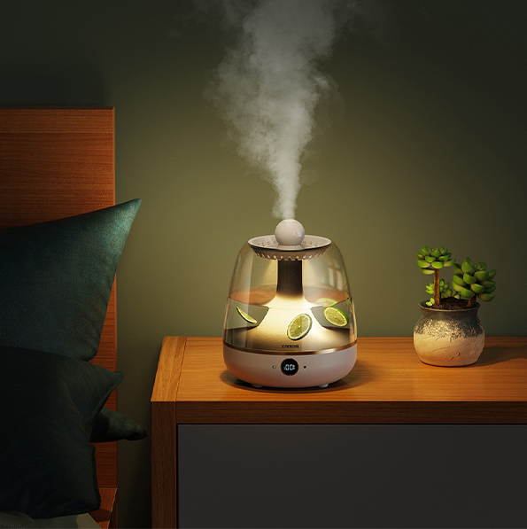 Humidificateur & Diffuseur à vapeur d'huiles essentielles 1.6L Vert RT-A700 Remax