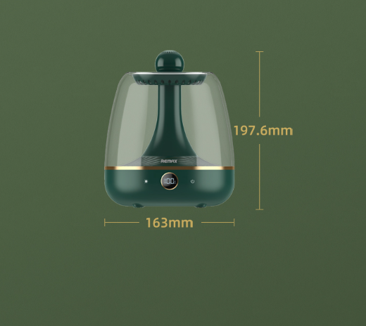 Humidificateur & Diffuseur à vapeur d'huiles essentielles 1.6L Vert RT-A700 Remax