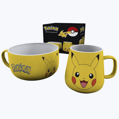 POKEMON - Set Petit Déjeuner Mug + Bol - Pikachu