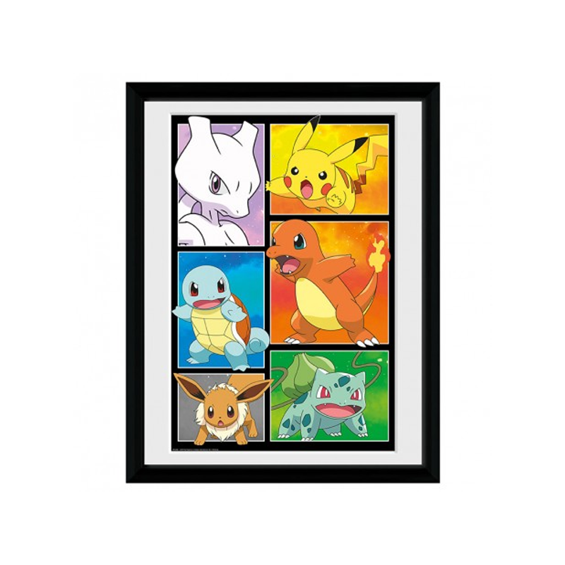 POKEMON - Poster encadré "Planche de bande dessinée" x2 Pokemon Iwaco   