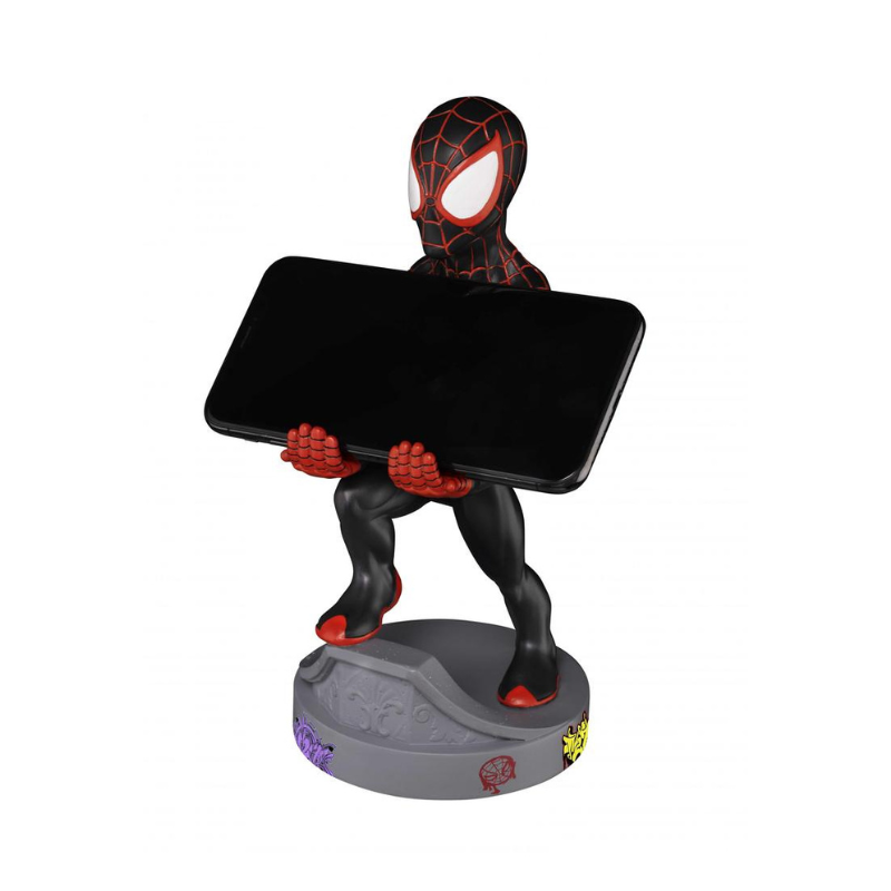 FIGURINE MILES SPIDERMAN - Support et Chargeur pour Manette et Smartphone Spiderman Iwaco   