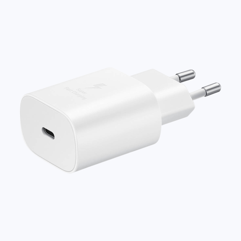 Chargeur super rapide 25 W - Cable C to C - BLANC