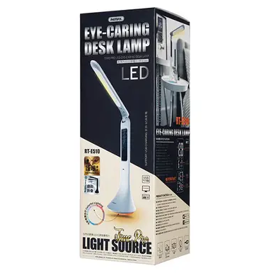 Lampe de bureau LED rechargeable numérique, température, l'heure (alarme), la date REMAX  RT-E510